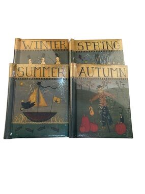 Set of 4 Special Moments Seasonal Folkart Photo Albums